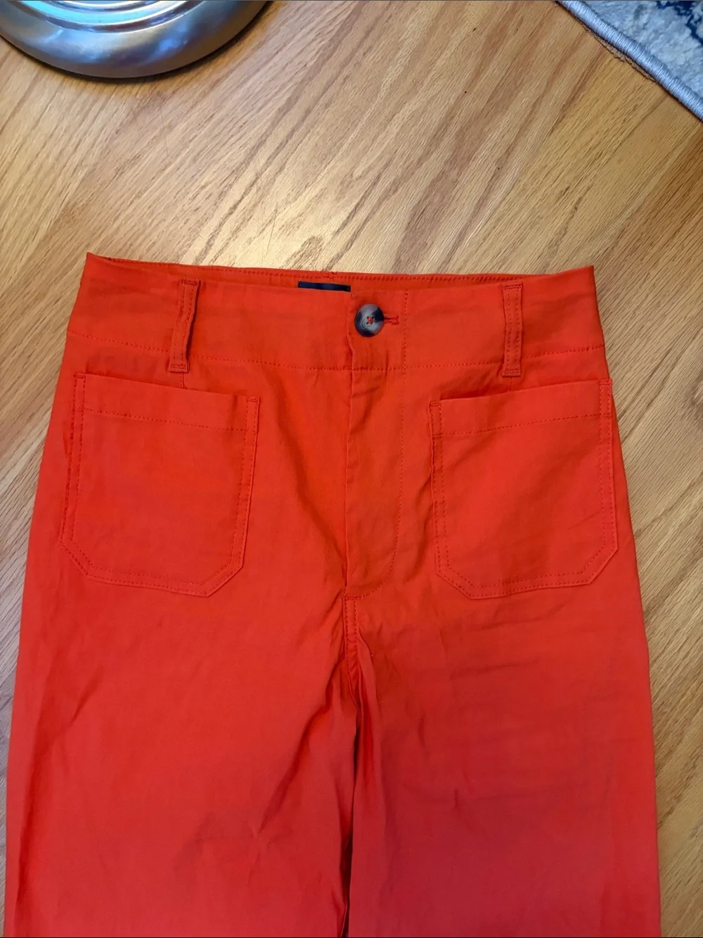 Maeve by Anthropologie The Colette wide leg pant size 29 Orange - Picture 2 of 11